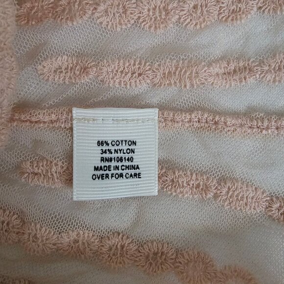 Ultra Pink Light Pink Lace Embroidered Floral 3/4 Sleeve Blouse Women's Size 1X - Picture 7 of 10